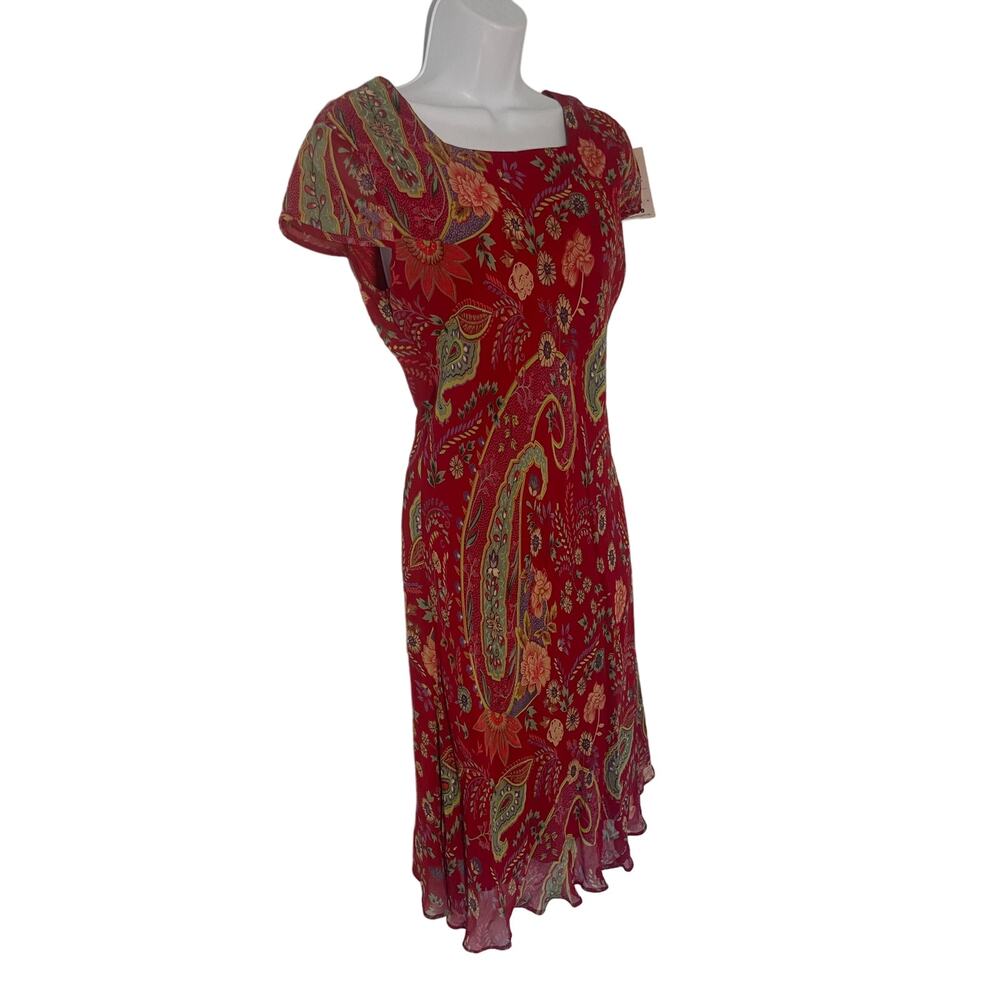 Vintage 90s Y2K red ruffle boho dress | MEDIUM